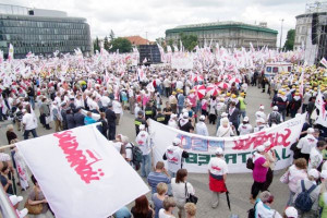 Rolnicy z Solidarności protestowali w Warszawie