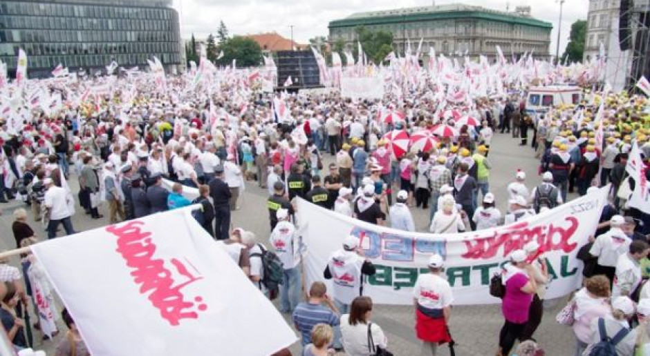 Rolnicy z Solidarności protestowali w Warszawie
