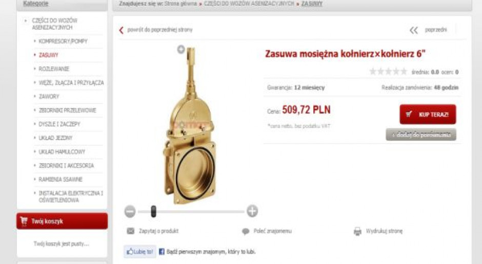Części zamienne Pomotu przez Internet