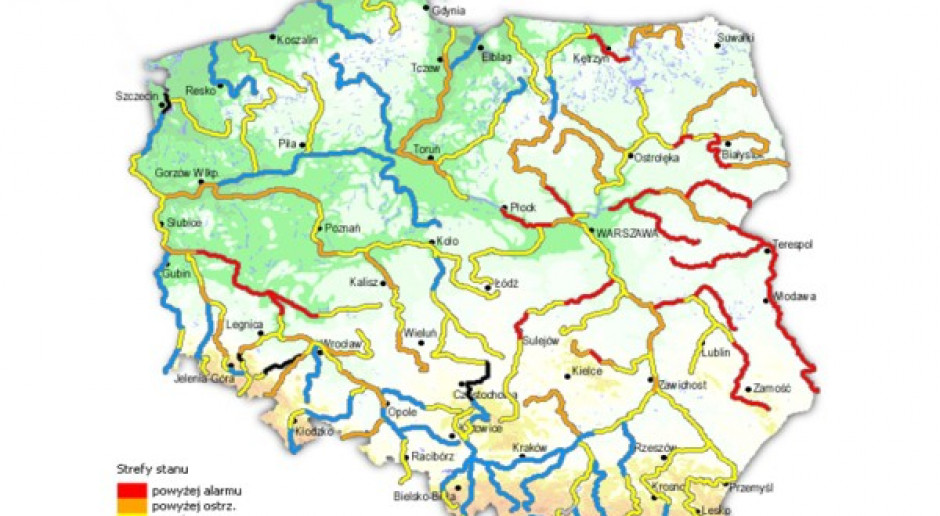 Uprawy rolnicze lokalnie podtopione