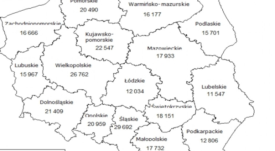 Średnia cena za 1 ha: 18 835 zł