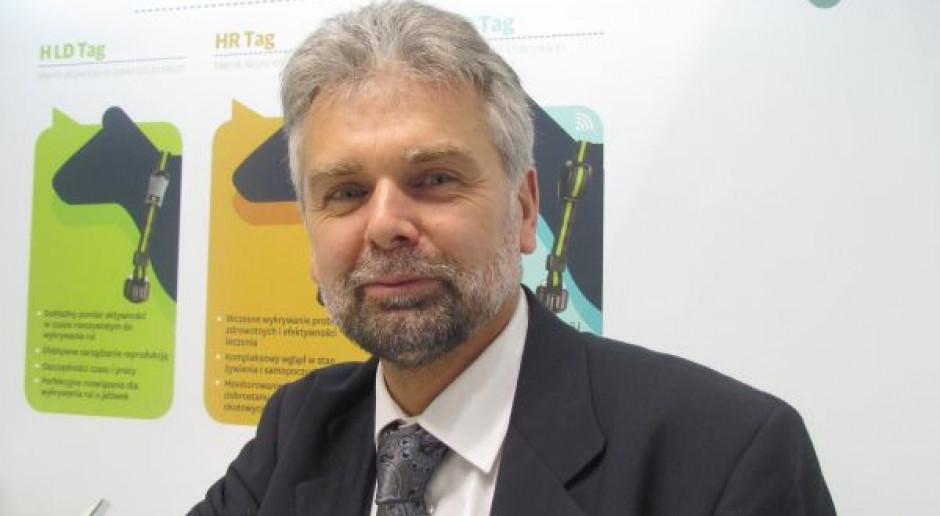 Piotr Koźlicki, kierownik sprzedaży na centralno-wschodnią Europę, SCR. fot. Łukasz Głuchowski Elektroniczne systemy pomagają wykryć ruję i schorzenia u krów