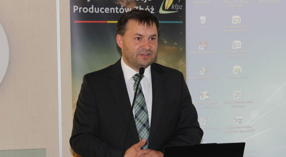 Rafał Mładanowicz, prezes KFPZ podczas Debaty przedżniwnej zapowiedział powstanie jesienią jednej organizacji skupiającej producentów zbóż, rzepaku i kukurydzy, fot. W. Denisiuk Jesienią ma powstać jedna organizacja skupiająca producentów roślinnych