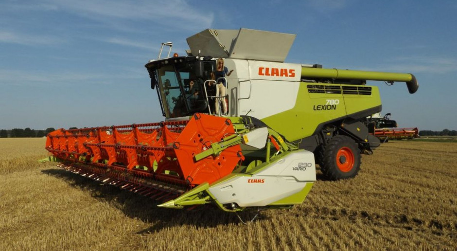 Wyróżniony kombajn Claas Lexion serii 700, fot. K.Wieteska Kombajny Claas Lexion 700 - Maszyna Roku 2016 w kategorii kombajnów zbożowych
