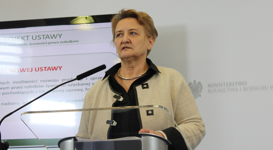 Wiceminister Ewa Lech podczas konferencji prasowej, fot. MP Rolnik sprzeda detalicznie