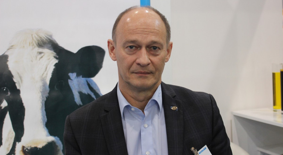 Jarosław Wieczorek, szef działu Agri firmy Ecolab na Polskę i kraje nadbałtyckie. Fot.Ł.Chmielewski Higiena na fermie ważna na każdym kroku
