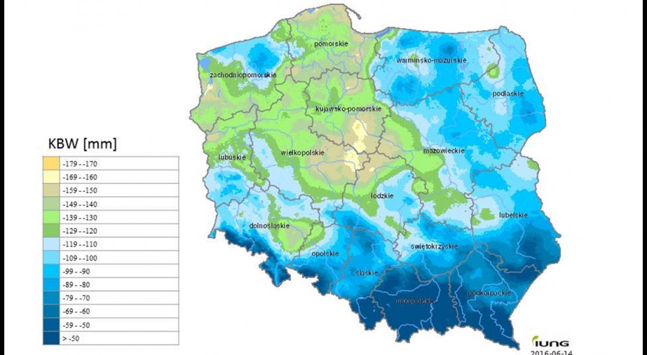 Susza pogłębia się; Fot. IUNG PIB w Puławach IUNG PIB w Puławach: Zasięg suszy coraz większy