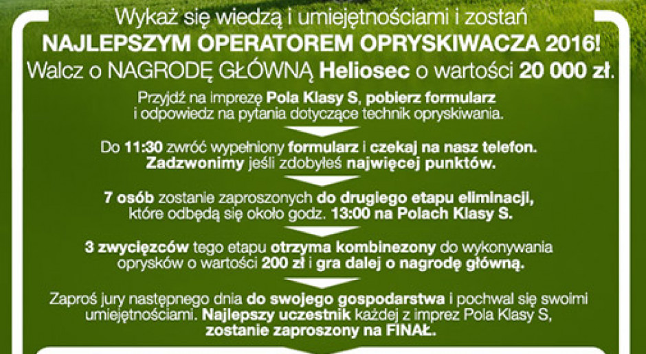 Weź udział w konkursie Syngenta i zostań pierwszym w Polsce mistrzem oprysków!