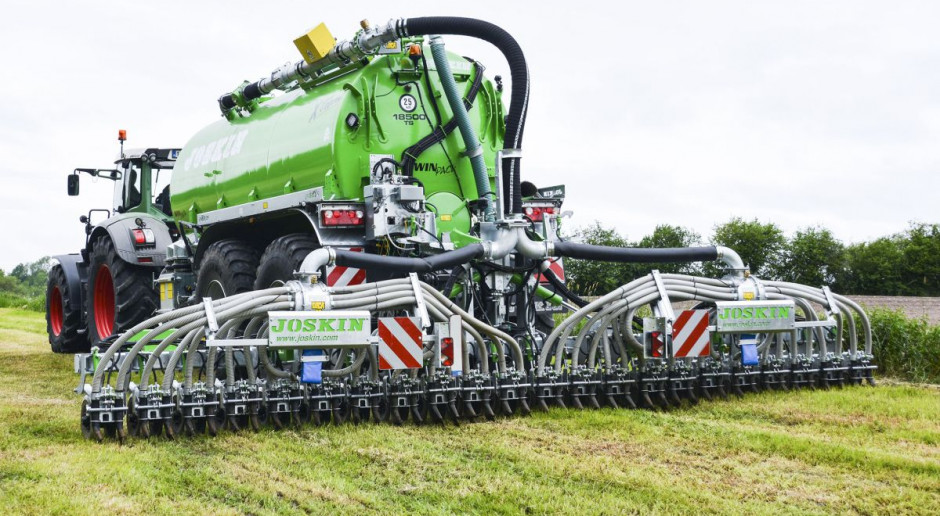 Nowe aplikatory Solodisc XXL to większa szerokość robocza i niższe zapotrzebowanie na moc; Fot. Joskin Nowy aplikator Joskin Solodisc XXL