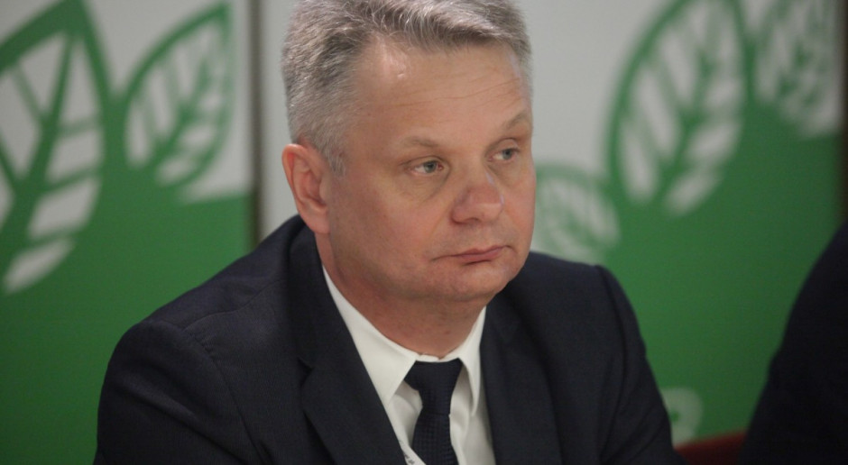 Mirosław Maliszewski; Fot. P.Pawłowski/Żelazna studio PSL: Rolnicy cierpią przez nieudolne rządy PiS