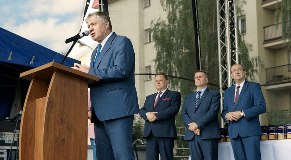 Minister Krzysztof Jurgiel podczas wystąpienia na Światowym Dniu Mleka w Wysokiem Mazowieckiem; Fot. MRiRW IX Światowy Dzień Mleka w Wysokiem Mazowieckiem