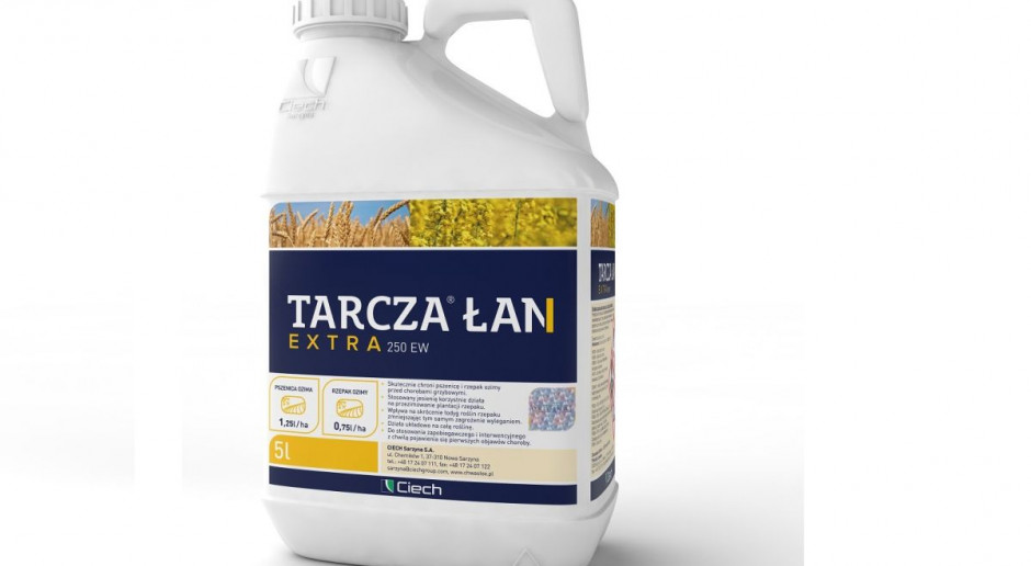 Tarcza Łan Extra 250 EW ; Fot. Materiały prasowe Fungicyd od Ciech Sarzyna w pszenicę i rzepak