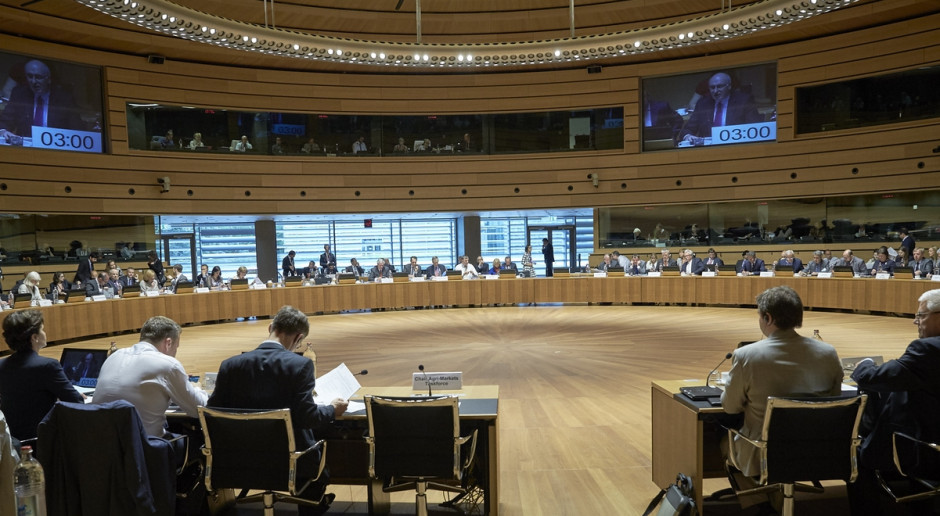 Fot. UE/consilium.europa.eu Jurgiel na posiedzeniu unijnej rady ministrów o wsparciu dla sektora trzody i o rynku cukru