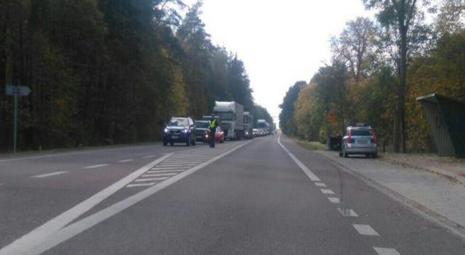 Dziś na trasie protestu; fot. protestujący Hodowcy trzody znów protestują na drogach