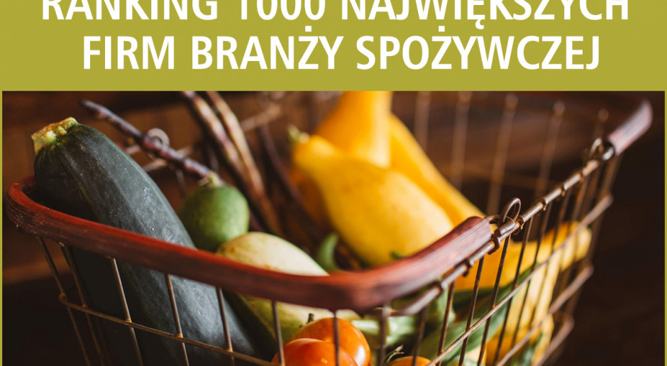 Opracowanie obejmuje m.in. analizę wskaźnika dynamiki sprzedaży i zysku przedsiębiorstw w ujęciu rocznym Ranking 1000 największych firm spożywczych w Polsce - nowa edycja