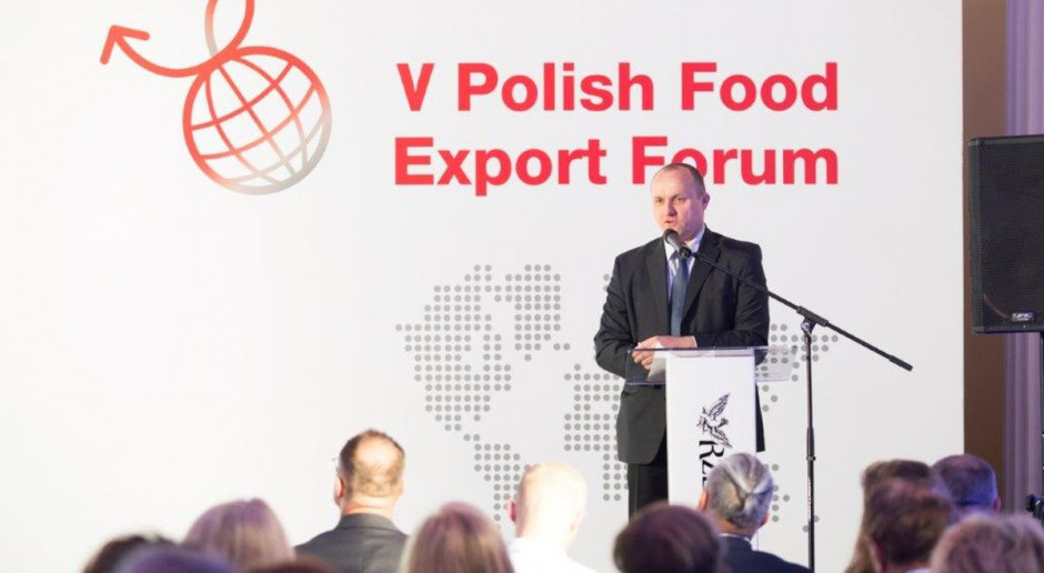 Wystąpienie Dyrektora Waldemara Sochaczewskiego podczas V edycji Polish Food Export, fot. Robert Gardziński Sochaczewski: Priorytetem jest wsparcie rozwoju innowacyjności polskich firm sektora rolno-spożywczego