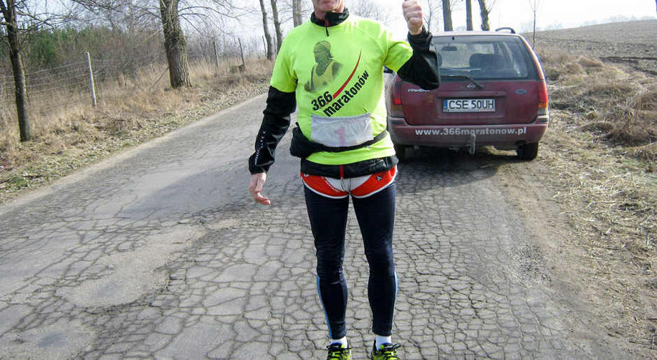 Ryszard Kałaczyński, fot. Facebook/366 Maratonów w 366 dni" Rolnicy nie mają kondycji
