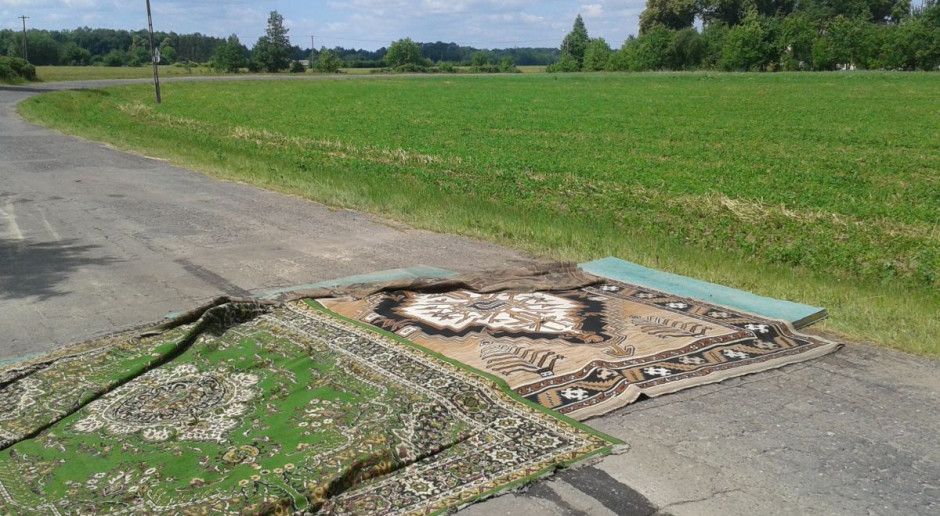 ASF nie przejmuje się bioasekuracją. Na zdjęciu mata z okolic Witulina Kolonii; fot. MP ASF w dużym gospodarstwie w gminie Leśna Podlaska