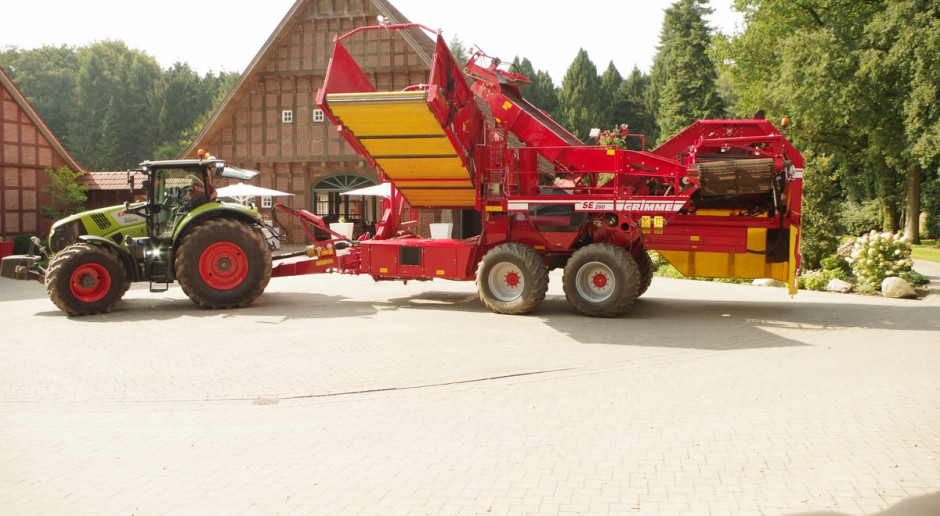 Kombajn Evo 290 (malowanie SE 260) fot. GS Większy zbiornik i trzecie koło – Grimme Evo 290