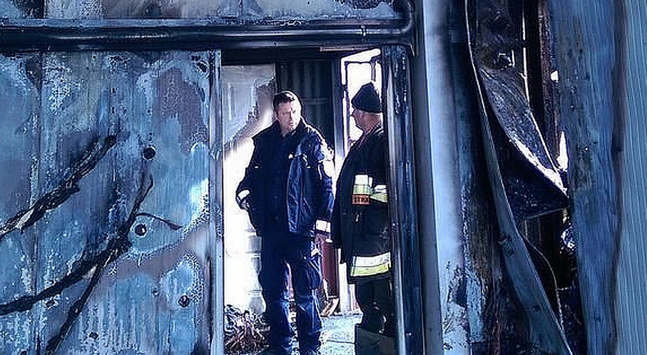 Fot. Policja Spłonęła przetwórnia owoców na Lubelszczyźnie