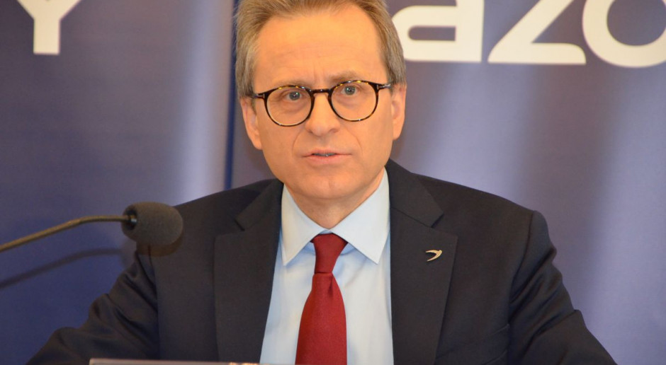 Dr Wojciech Wardacki, prezes zarządu Grupy Azoty podczas konferencji, fot. M. Tyszka Ubiegły rok był trudny dla branży nawozowej