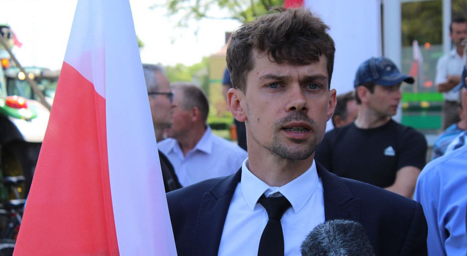 Michał Kołodziejczak, szef Unii Warzywno-Ziemniaczanej; Fot. GT Rolniczy protest w stolicy za dwa tygodnie