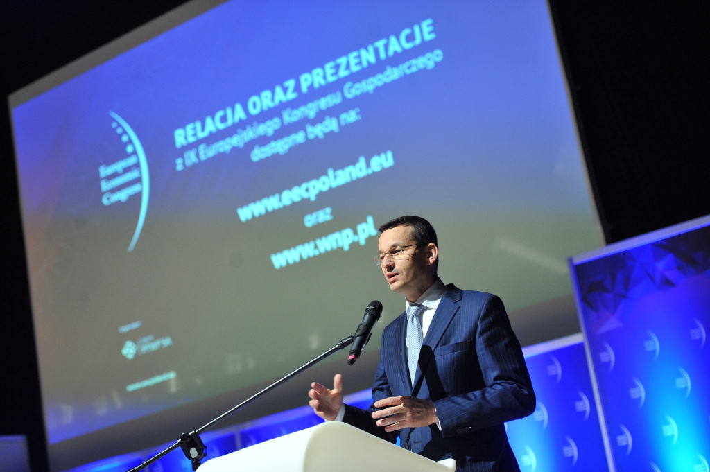 Mateusz Morawiecki podczas Europejskiego Kongresu Gospodarczego w 2017 r.