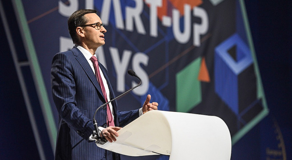 Wystąpienie premiera Mateusza Morawieckiego podczas imprezy towarzyszącej EKG - European Start-up Days; fot. PTWP Premier o wielkich szansach małych firm