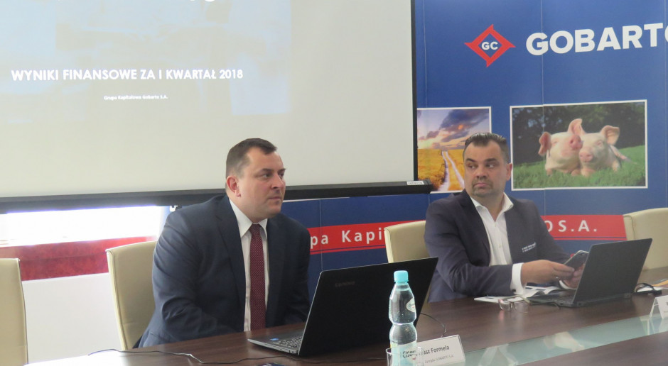 Dariusz Formela Prezes Zarządu Gobarto S.A (z lewej) oraz Rafał Oleszak Wiceprezes Gobarto S.A. Bardzo dobre wyniki finansowe Gobarto w I kwartale 2018 r.