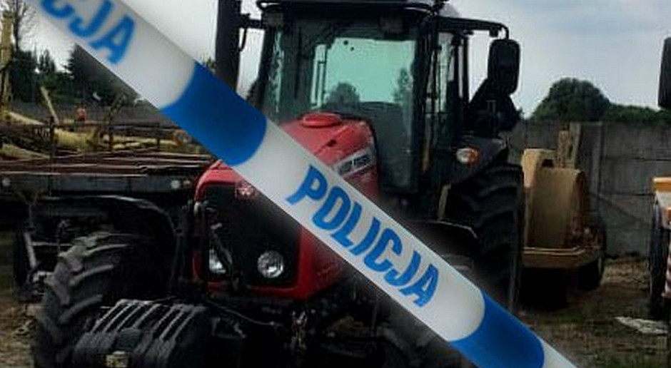 Łupem złodzieja padł również traktor; Fot. Policja Jak dobrze mieć sąsiada