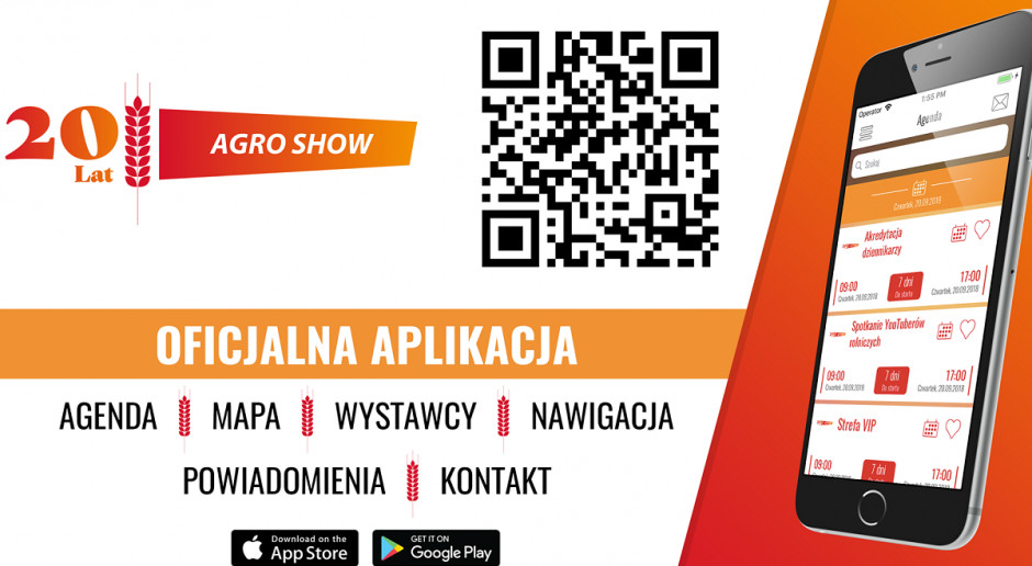 Oficjalna aplikacja ułatwi poruszanie się po terenie wystawy, fot. materiały prasowe Przewodnik po Agro Show na smartfonie