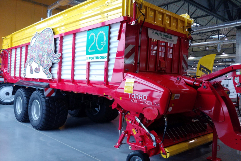 Przyczepa  Torro 8010 Combiline to największa z maszyn Pöttingera zaprezentowana podczas targów Mazurskie Agro Show, fot. kh