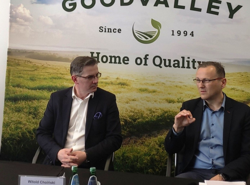 (od lewej) Witold Choiński, prezes Związku Polskie Mięso oraz Grzegorz Brodziak, dyrektor zarządzający Goodvalley
