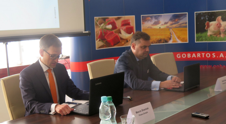 Marcin Śliwiński prezes GK Gobarto (z lewej) oraz Rafał Oleszak wiceprezes GK Gobarto, fot. I.Dyba Gobarto: rozwijamy produkcję trzody chlewnej i ASF tego nie zmieni