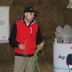 Tomasz Haase, dyrektor ds. rozwoju, Agrii Polska, opowiedział w czasie spotkania o wielu doświadczeniach z wyczyńcem przeprowadzonych na terenie Wielkiej Brytanii Fot. A. Kobus