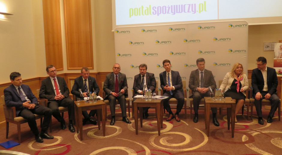 Prelegenci jubileuszowego spotkania, zorganizowanego przez UPEMI. fot. I.Dyba 10 lat systemu QAFP – w jakim otoczeniu funkcjonuje branża mięsna?