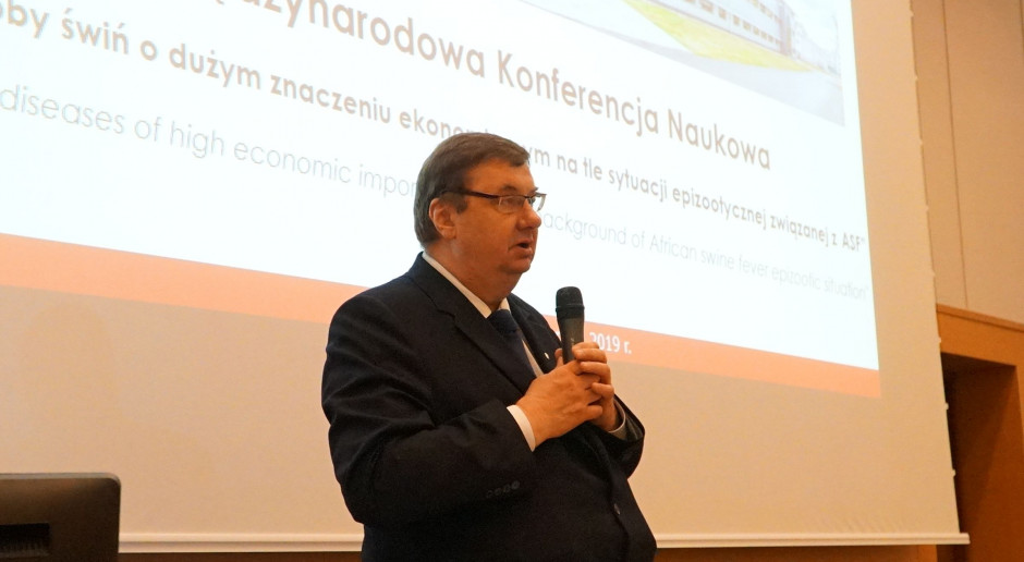Szymon Giżyński, wiceminister rolnictwa oraz pełnomocnik rządu ds. działań związanych z wystąpieniem Afrykańskiego Pomoru Świń na terytorium Rzeczypospolitej Polskiej fot. I.Dyba Giżyński: Padają kolejne mity w sprawie ASF