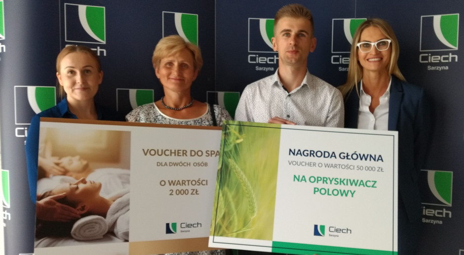 Zwycięzcy loterii, fot. Ciech Sarzyna Finał loterii Chwastox za nami