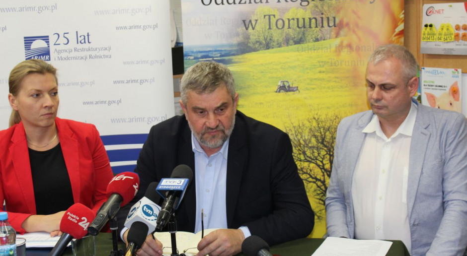 Na konferencji w Golubiu-Dobrzyniu minister wystąpił w asyście szefów oddziału i biura powiatowego, Foto: GT Ardanowski o ARiMR: Płatności niezagrożone, oddziały współpracują, pobłażania nie będzie