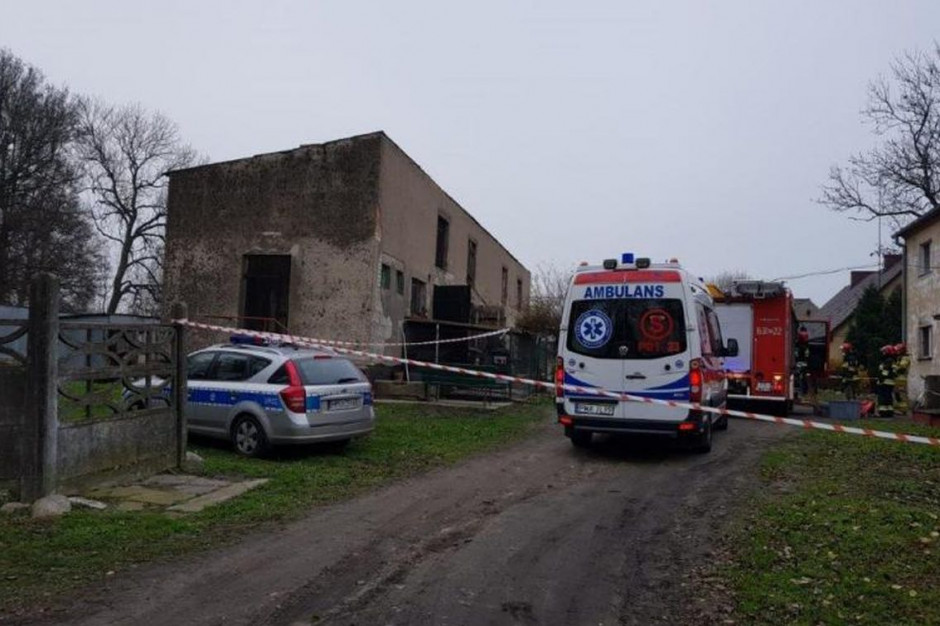 Do katastrofy doszło w remontowanym budynku gospodarczym, zdjęcia: PSP Wągrowiec