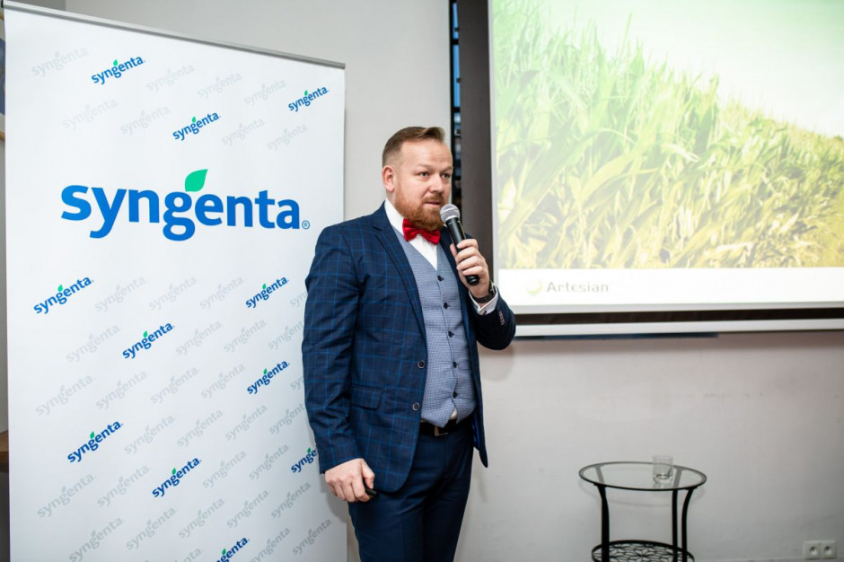 Dariusz Sip omówił m.in. nowe odmiany kukurydzy w ofercie firmy, fot. Syngenta