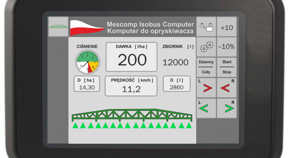 Mecomp Spectra Isobus; fot. mat. prasowe Mescomp Spectra: pierwszy polski komputer w standardzie Isobus