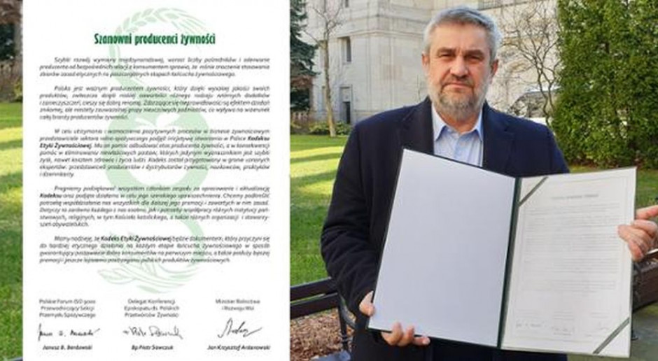 fot. MRiRW W resorcie rolnictwa podpisano Kodeks Etyki Żywnościowej