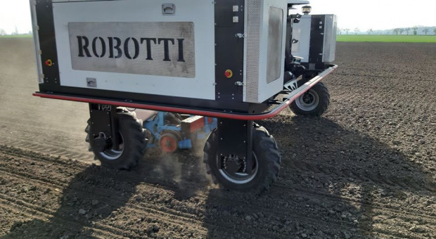 Robot sieje kukurydzę w Czechach
