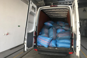Nielegalny tytoń w zatrzymanym busie
