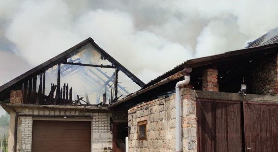 Podpalacz podłozył ogień pod własna stodołą, Foto: Policja Spalił stodołę własnej rodzinie