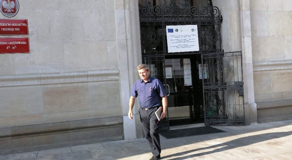Janusz Terka po rozmowach w Ministerstwie Rolnictwa, fot. AT Pomocy dla tuczu otwartego nie będzie