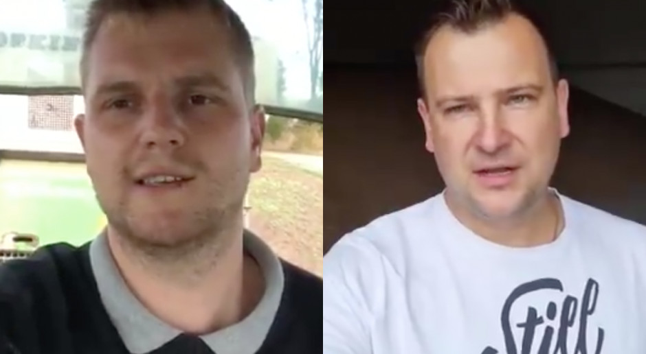 Po lewej: Mateusz "Kula Kulecki fot. Twitter/@Kula75346782, po prawej Grzegorz Bardowski, fot. Twitter/@bardowscy Rolnicy o proteście: Pokażmy, że nie jesteśmy paprochem, który można zamieść pod dywan