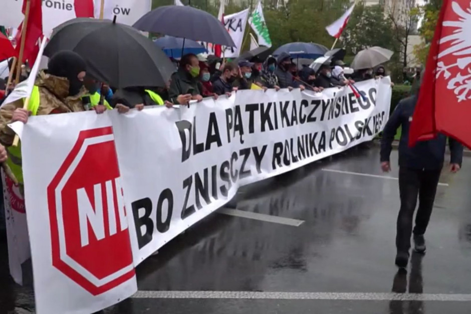 Protest rolników w Warszawie fot. PTWP