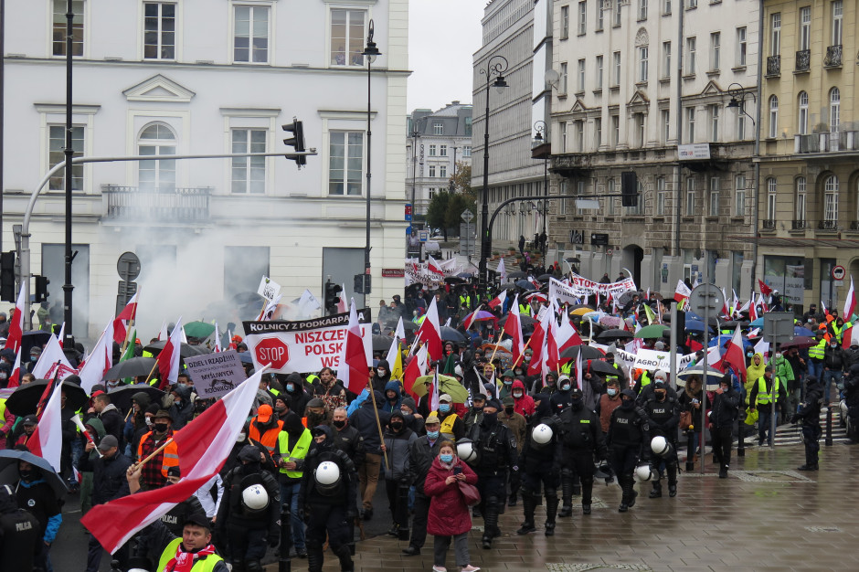 Protest rolników w Warszawie 13.10.2020r. fot. A.T.